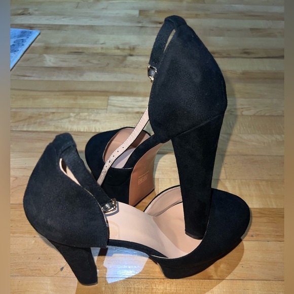 Platform Chunky High Heel Mary Jane Black Pumps - Picture 10 of 10